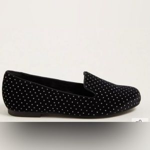 Torrid velvet sparkle loafer black womens size 9 wide width